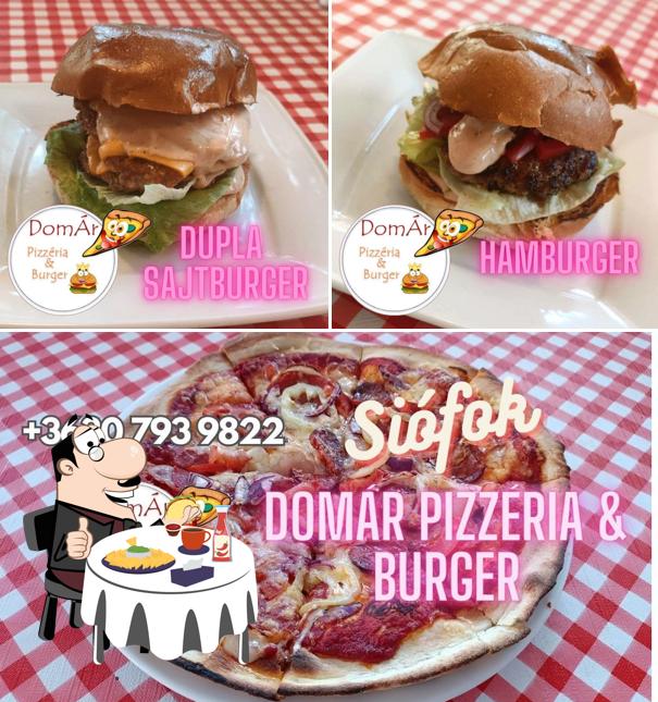 Гамбургер в "DomÁr Pizzéria & Burger"
