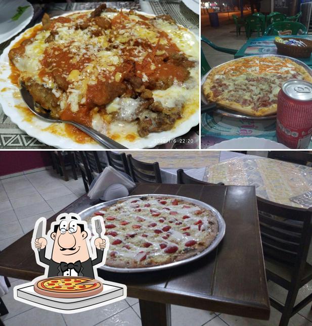 Experimente pizza no Pizzaria e Restaurante Bom Paladar