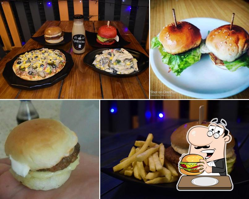 Order a burger at Cafe Munchies n' more