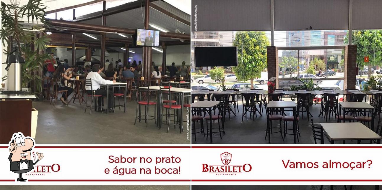 O interior do Brasileto Restaurante