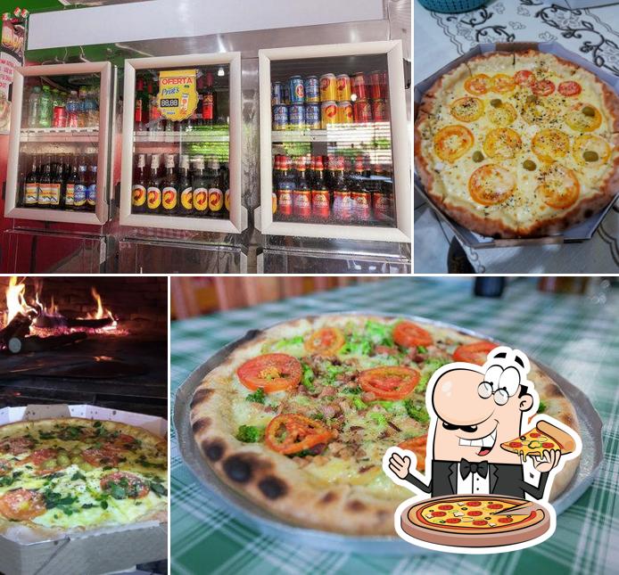 Escolha diferentes tipos de pizza