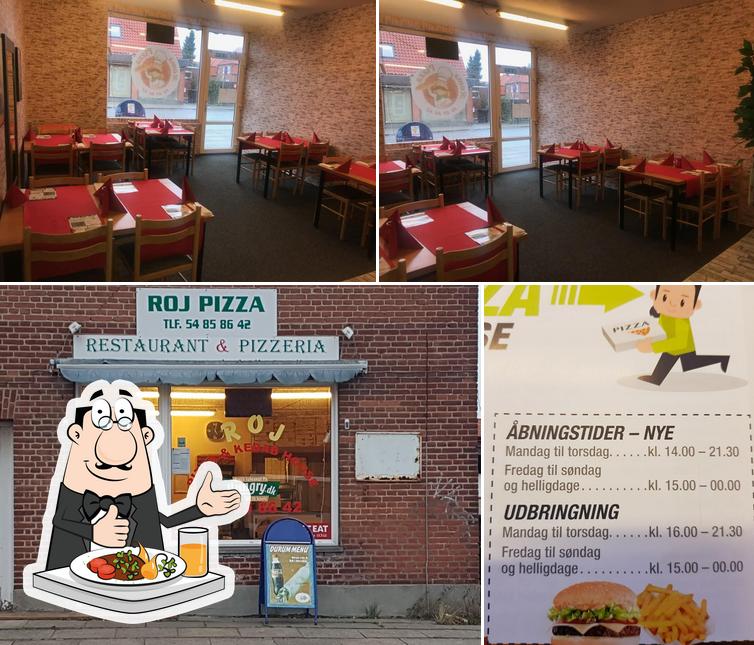 Las imágenes de comida y interior en Roma Pizza