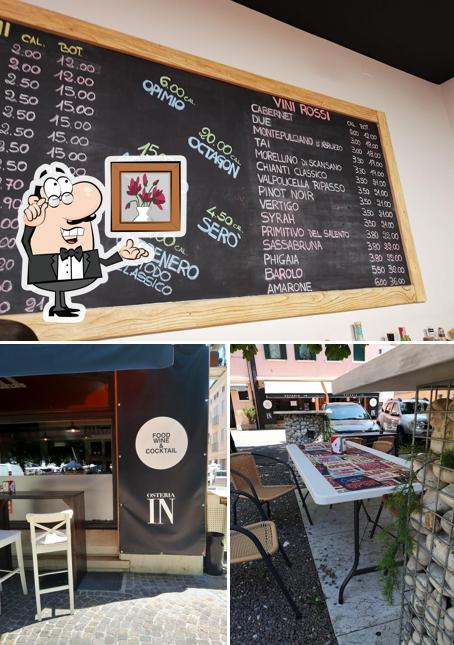 Tra le varie cose da OSTERIA IN si possono trovare la interni e lavagna