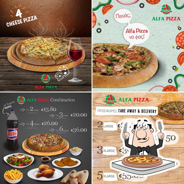 A ALFA Pizza Makedonitissa, vous pouvez essayer des pizzas