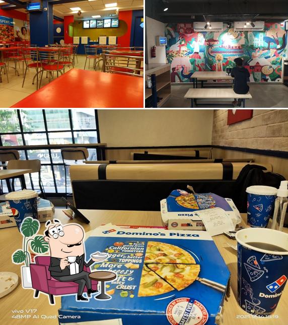 The interior of Domino's Pizza Vellayambalam, Thiruvananthapuram