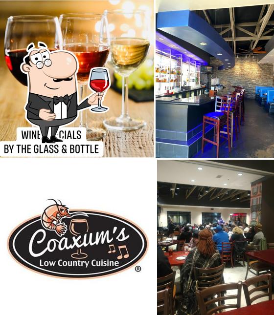 It’s nice to savour a glass of wine at Coaxum's Low Country Cuisine