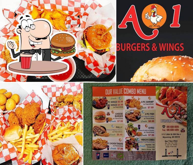 Закажите гамбургеры в "A1 Burgers & Wings"