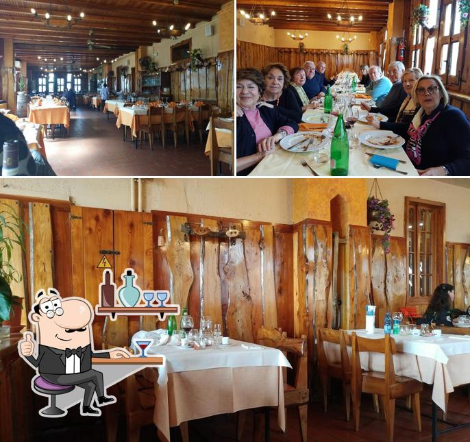 Gli interni di Trattoria del Cacciatore