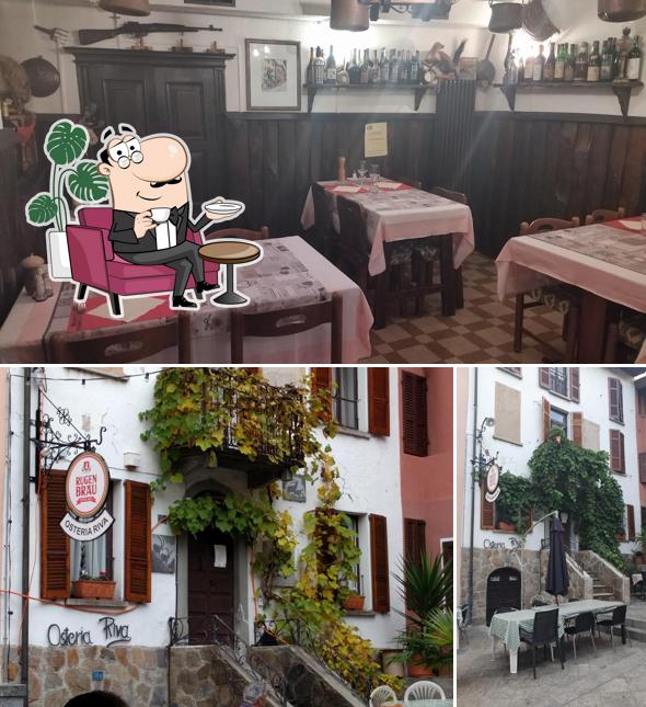 Gli interni di Osteria Riva