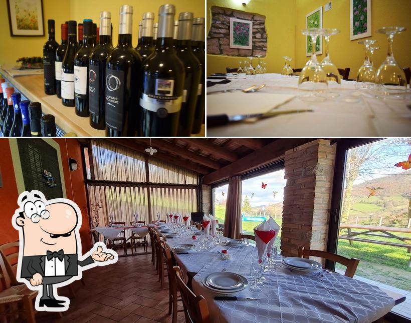 La interni e vino del ristorante