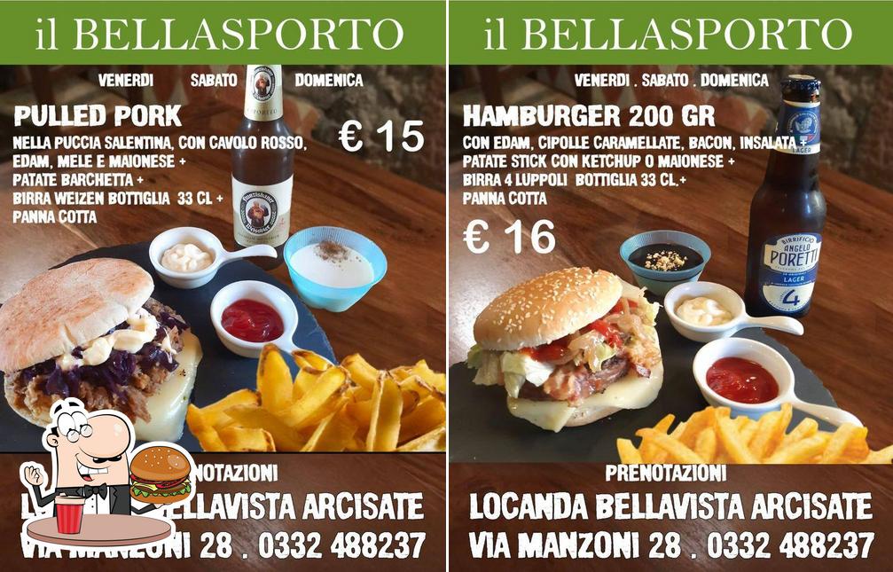 Ordina un hamburger a Locanda Bellavista