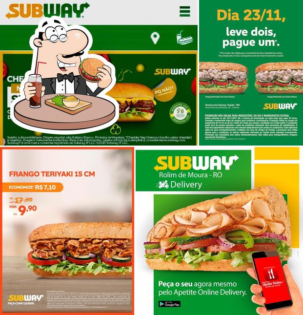 Peça um hambúrguer no Subway Rolim de Moura