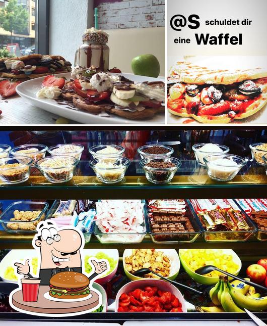 Try out a burger at Waffel Dream