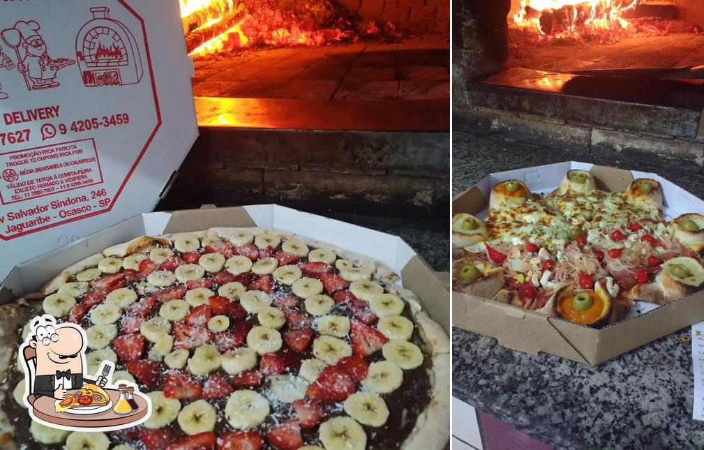 Escolha pizza no Melhor Pizza de Osasco Rica Pancita Pizzaria - Forno a lenha