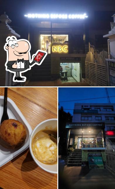 The restaurant's exterior and food