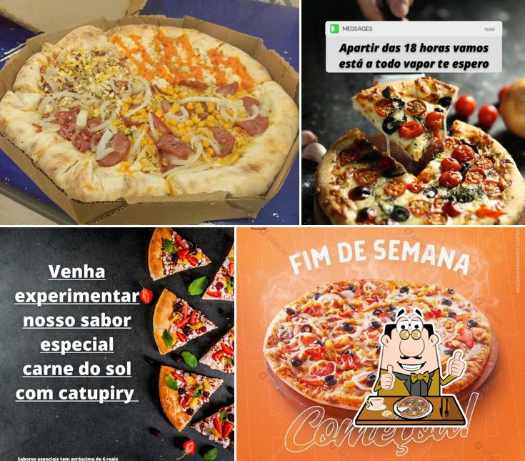 No Pizzaria sabor de pizza, você pode pedir pizza