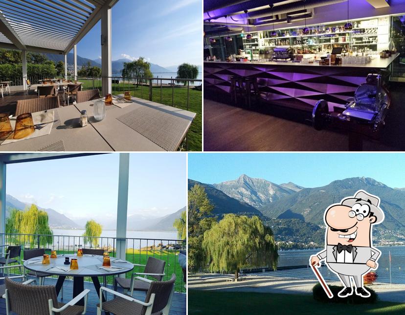 Goditi la vista dagli esterni di BLU Restaurant & Lounge The best lake view