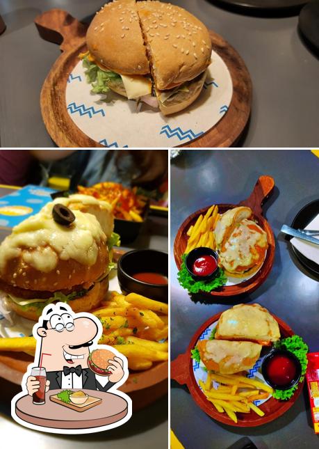 Order a burger at Crazy Cheesy Cafe- Salunkhe Vihar