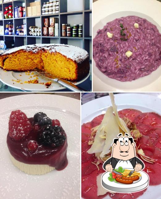 Risotto, cheesecake et carpaccio de bœuf à Scalco