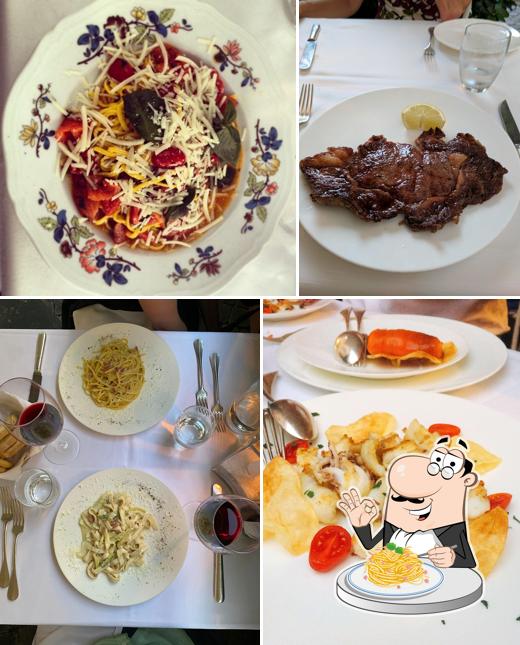Spaghetti alla carbonara al Ristorante Vecchia Roma