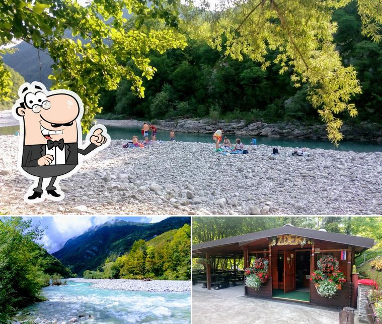 Puoi goderti l'aria fresca da seduto all'esterno di Bife Z'Der Klemen Plesničar s.p