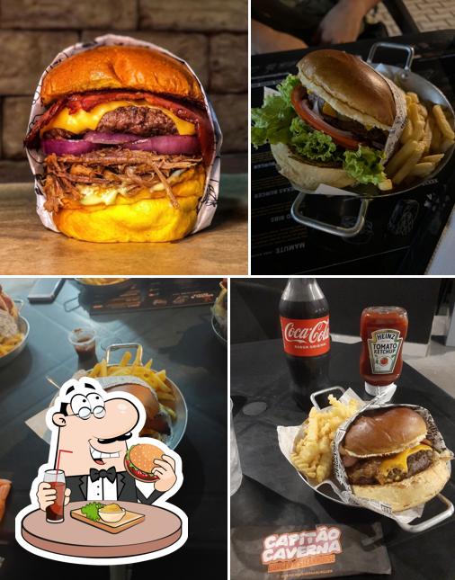 Peça um hambúrguer no Capitão Caverna Burger