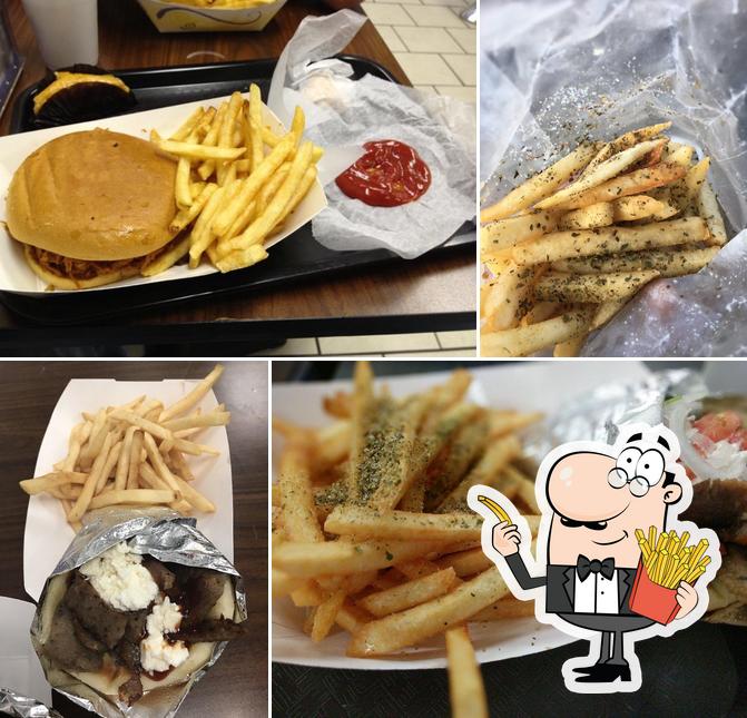Try out French fries at Yannis Gyros
