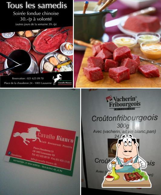 Scegli i piatti di carne a Cavallo Bianco
