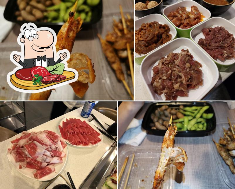 FONDUE CHINOISE 三寶火锅 （San Bao Hot pot） offre des plats à base de viande