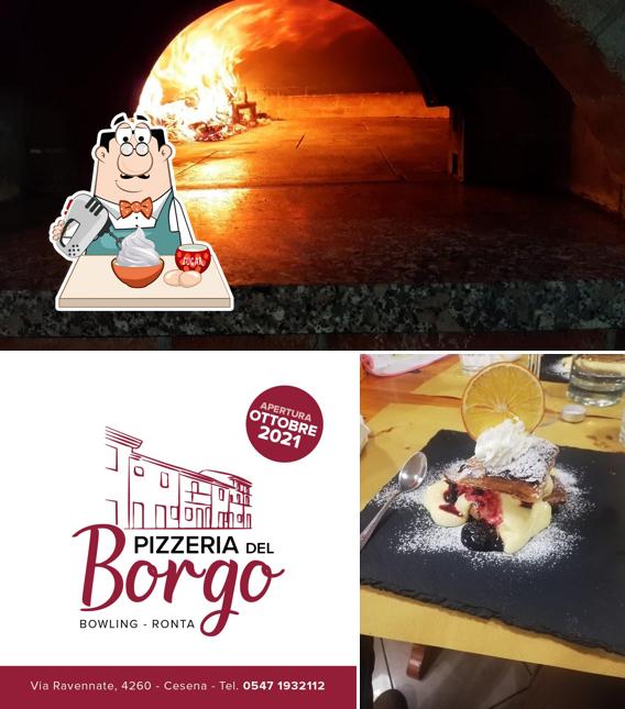 Pizzeria del Borgo pizza e cucina serve un'ampia varietà di dolci