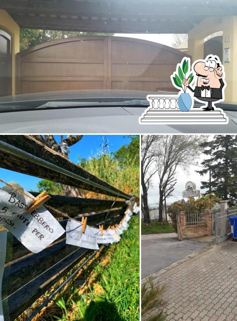Curiosa tra la parte esterna di Hotel Ristorante La Collina