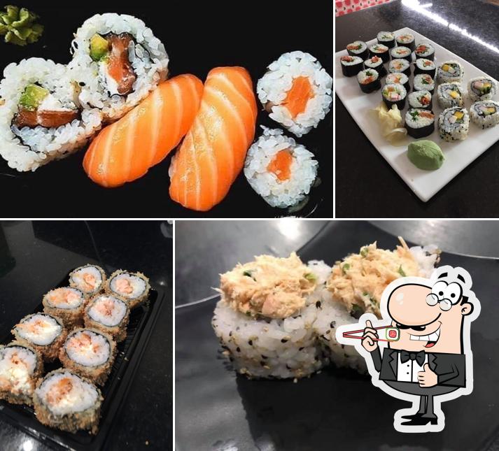 Peça diferentes opções de sushi