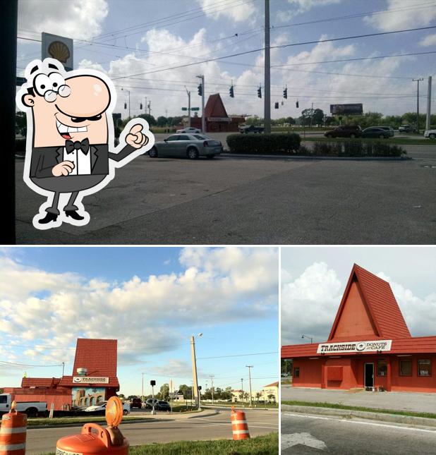 The exterior of Trackside Donuts & Cafe