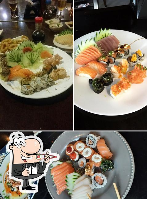 Escolha diferentes opções de sushi