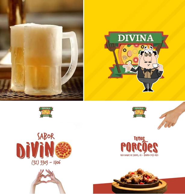 Desfrute de uma bebida no Divina Pizza