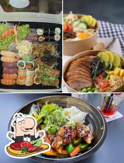 Holt ein Fleischgericht bei CôCô Sushi & Lounge Erlangen