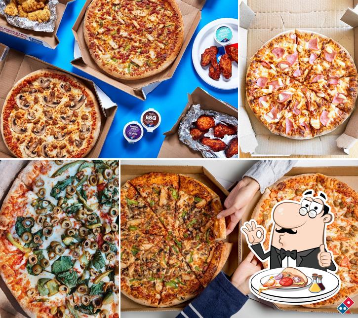 A Domino's Pizza, vous pouvez essayer des pizzas