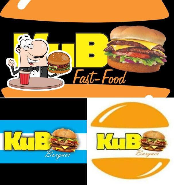 Experimente um hambúrguer no Kubo Fast food