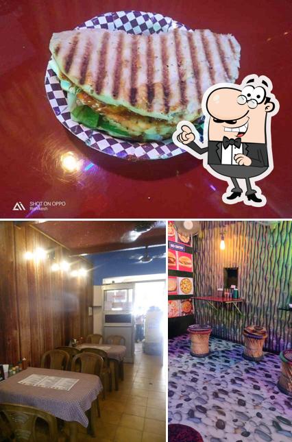 This is the image displaying interior and food at Tripti's