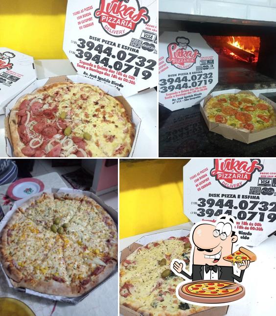 Escolha pizza no Lukas Pizzaria Delivery