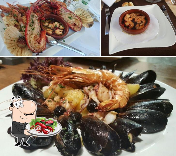 Restaurant La Oliva bietet eine Auswahl von Meeresfrüchten