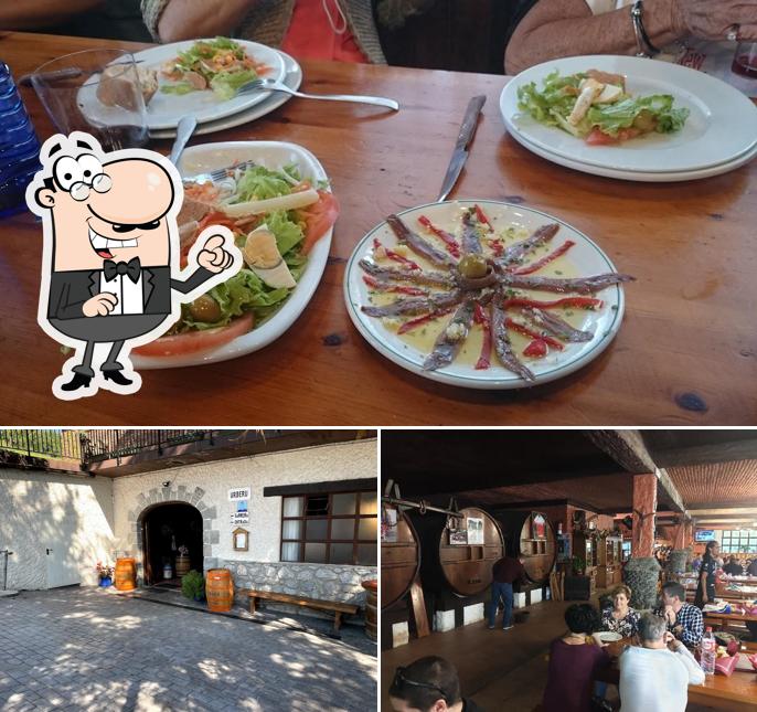 Las imágenes de exterior y comida en Urberu Sagardotegia