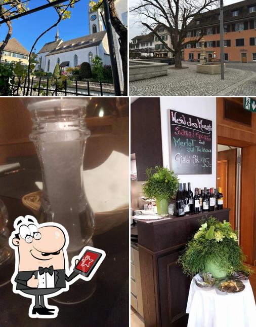 La immagine di esterno e bevanda da GASTHOF RESTAURANT OXEN