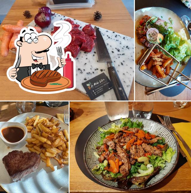 Try out meat meals at Restaurant Le Midi Libre