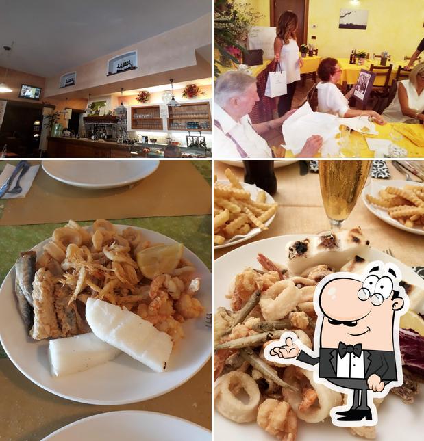 La interni e cibo del ristorante