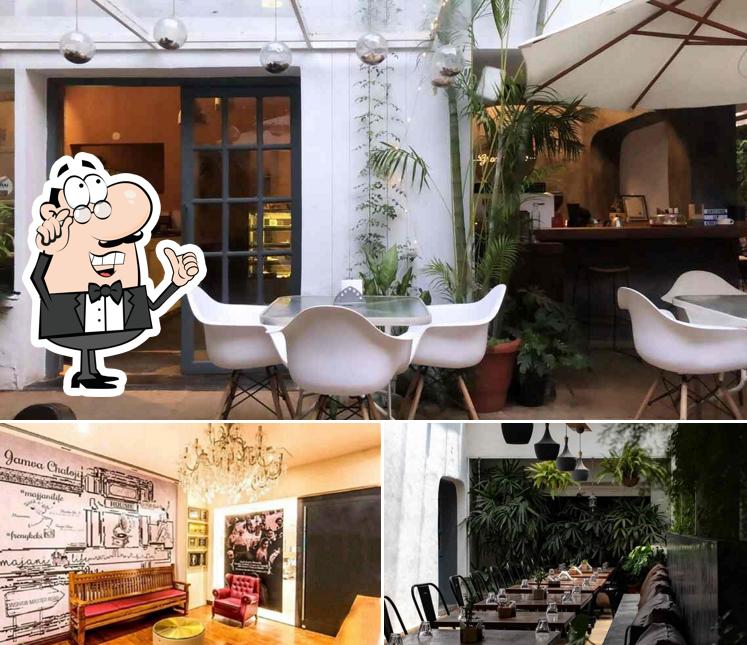 Take a seat at one of the tables at Green Theory