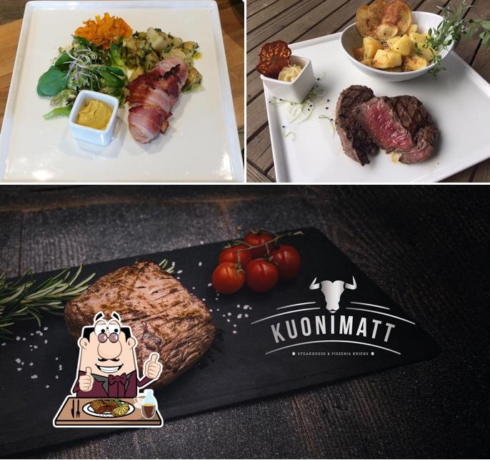 Ordina i un pasto a base di carne a Kuonimatt Steakhouse & Pizzeria