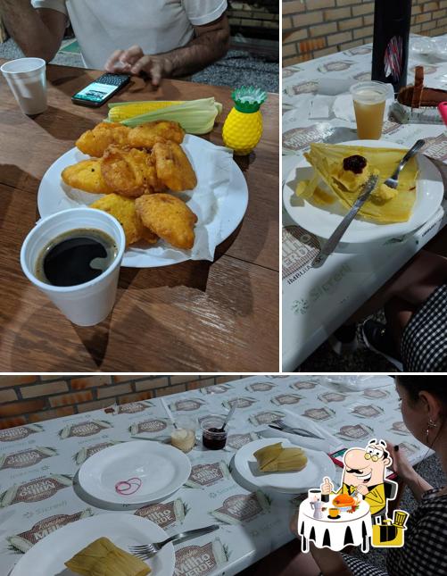 Comida em Rancho do milho Verde