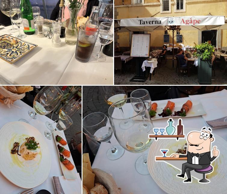 Gli interni di Taverna Agàpe