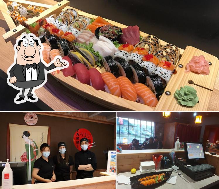 Yammi sushi se distingue par sa intérieur et sushi